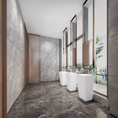 现代公共卫生间