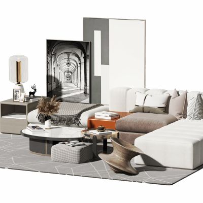 现代沙发茶几组合