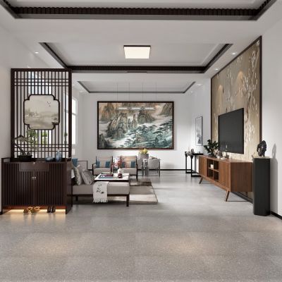 中式风格客餐厅