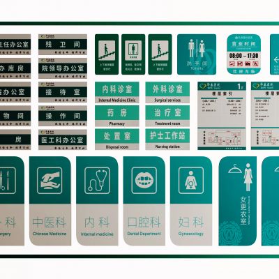 现代医院指示牌