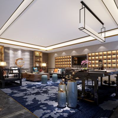 现代中式经理领导办公室