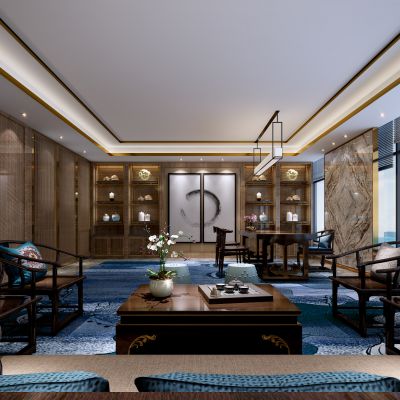 现代中式经理领导办公室