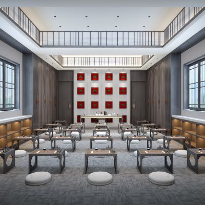 中式茶艺禅修书法教室讲堂