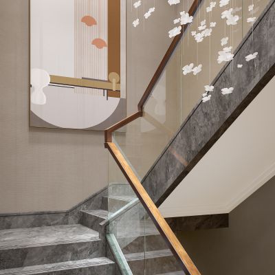 现代别墅楼梯间