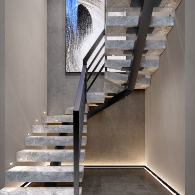 现代别墅楼梯间