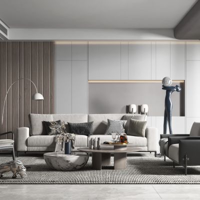 现代轻奢风格客厅