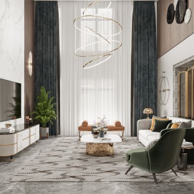 2021艾巴优学员投稿-现代轻奢客厅