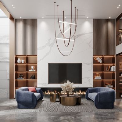2021艾巴优学员投稿-现代轻奢家装别墅完整空间