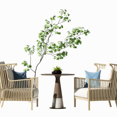 北欧休闲桌椅组合3D模型