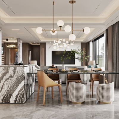 2021艾巴优学员投稿-现代轻奢客餐厅