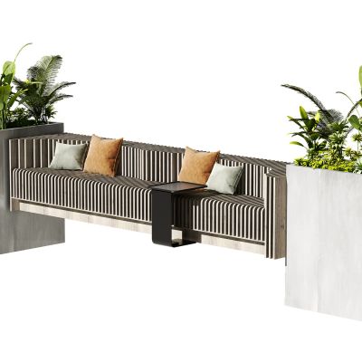 现代户外公共座椅