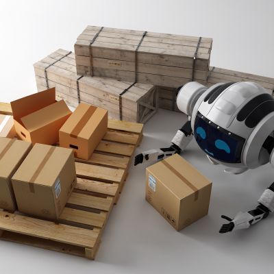 现代机器人 包装盒