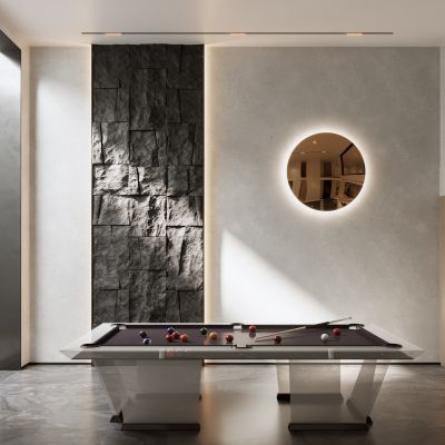 2021艾巴优学员投稿-现代茶室，酒柜，楼梯间，台球区