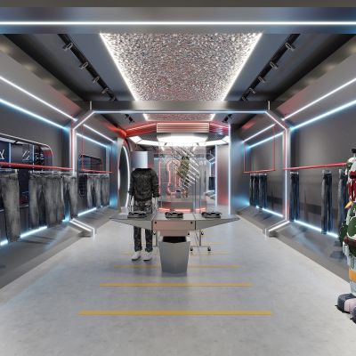 现代男装服装店