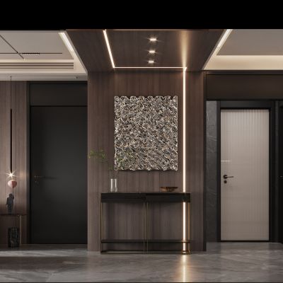 2021艾巴优学员投稿-现代客餐厅，电视背景，沙发背景