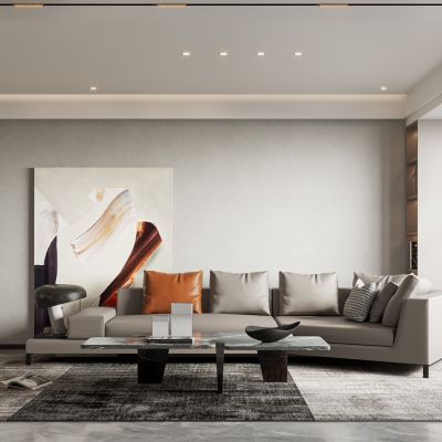 2021艾巴优学员投稿-现代客餐厅，沙发背景