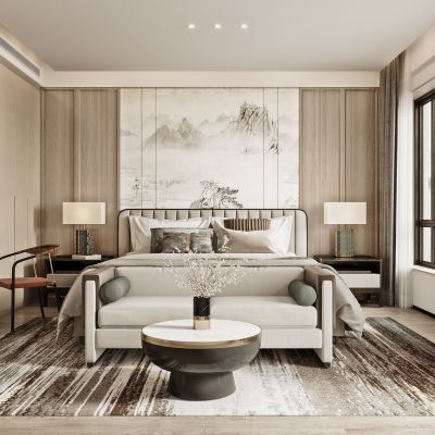 2021艾巴优学员投稿-现代新中式卧室，老人房，儿童房，休闲室