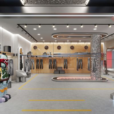 现代男装服装店