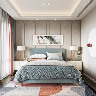 2021艾巴优学员投稿-现代卧室，卫生间，衣帽间，女孩房，公卫，女孩套房