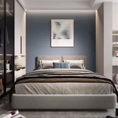 现代卧室，卧室