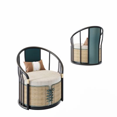 新中式休闲单椅