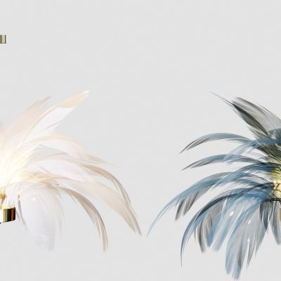 现代流行羽毛吊灯