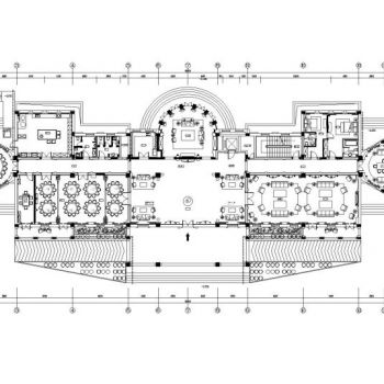 【鼎象国际设计】湖北奢华法式超级别墅丨效果图+CAD施工图纸