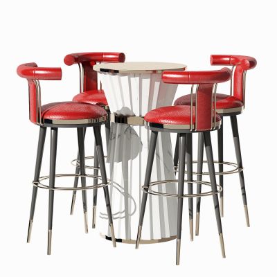 现代吧台吧椅组合