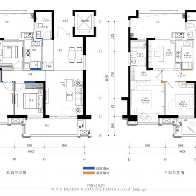 [武汉]金科郡90㎡现代二居室户型样板间丨设计方案(含软装)+效果图+cad施工图纸+材料清单+水电图
