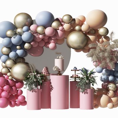 现代节日气球美陈