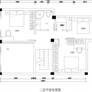[上海]公园道一号别墅装修设计cad施工图纸及效果图
