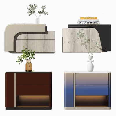 现代床头柜