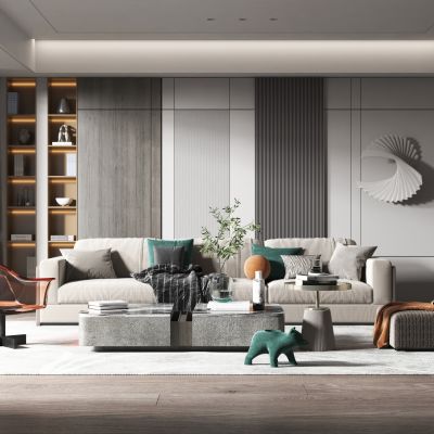 现代轻奢风格客厅