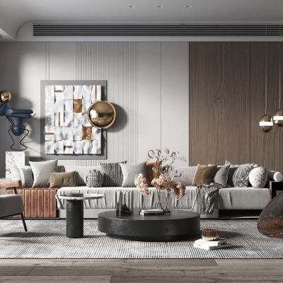 现代轻奢风格客厅