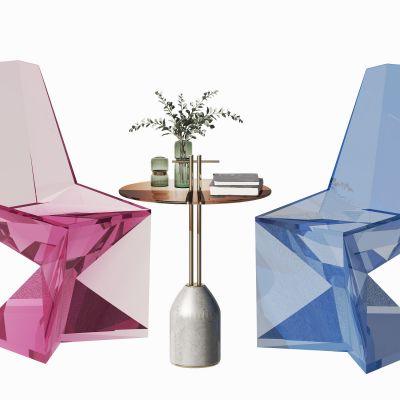 现代椅子茶几组合