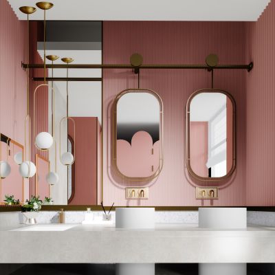 北欧简约轻奢风格卫生间