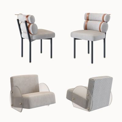 现代休闲单椅组合