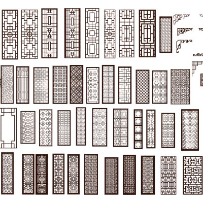 新中式隔断花格屏风