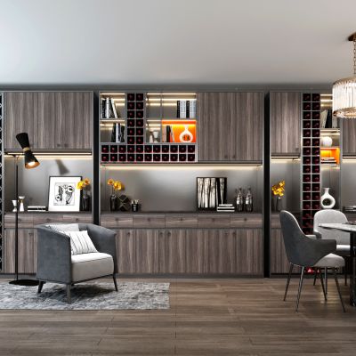 现代酒柜 餐桌 餐边柜 多功能柜