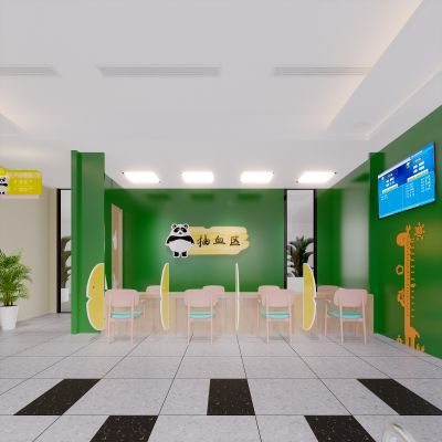 现代简约儿童医院前台大厅