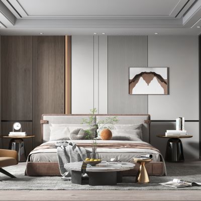 现代轻奢风格主卧室 父母房