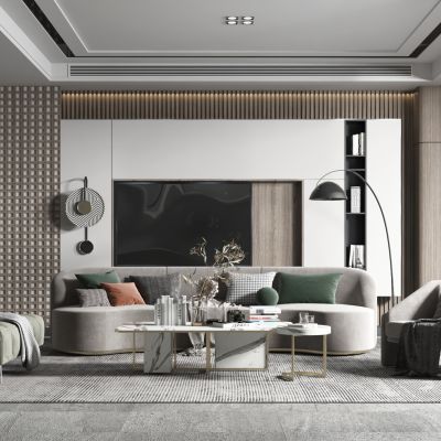 现代轻奢风格客厅