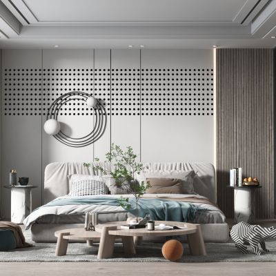 现代轻奢风格主卧室 父母房