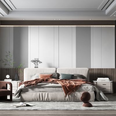 现代轻奢风格主卧室 父母房