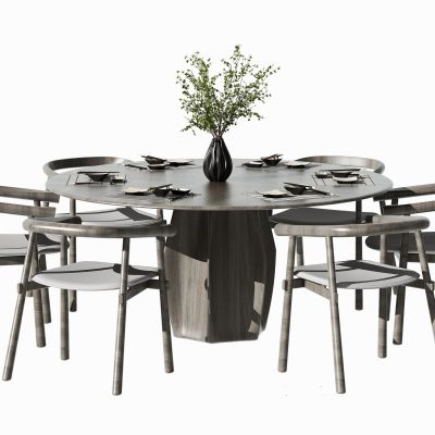 新中式餐桌椅组合