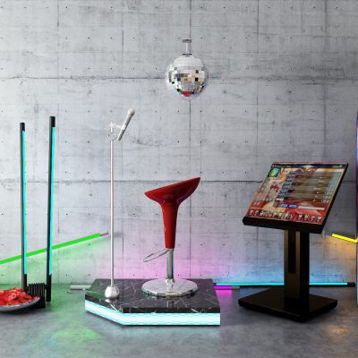 现代点唱机 游戏机 话筒