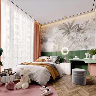现代简约轻奢风格儿童卧室