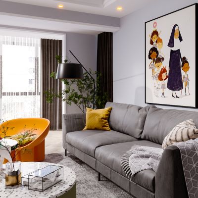 现代简约轻奢风格客厅