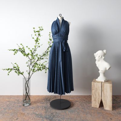 现代雕塑 盆栽 模特