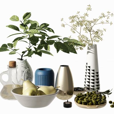 现代花瓶摆件3D模型